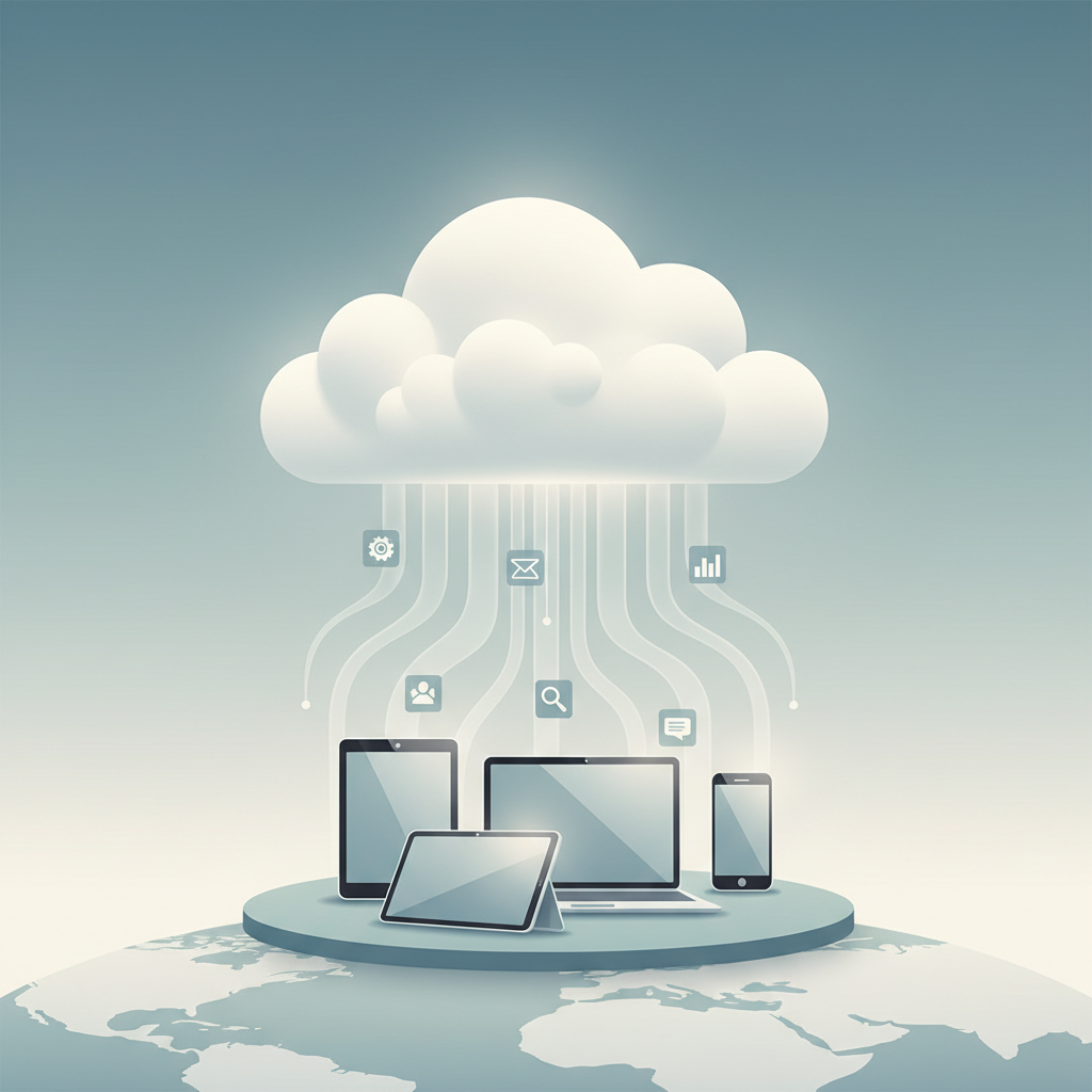Illustration representing what is SaaS: Learn About the Software as a Service (SaaS) Model | Modern Software Delivery