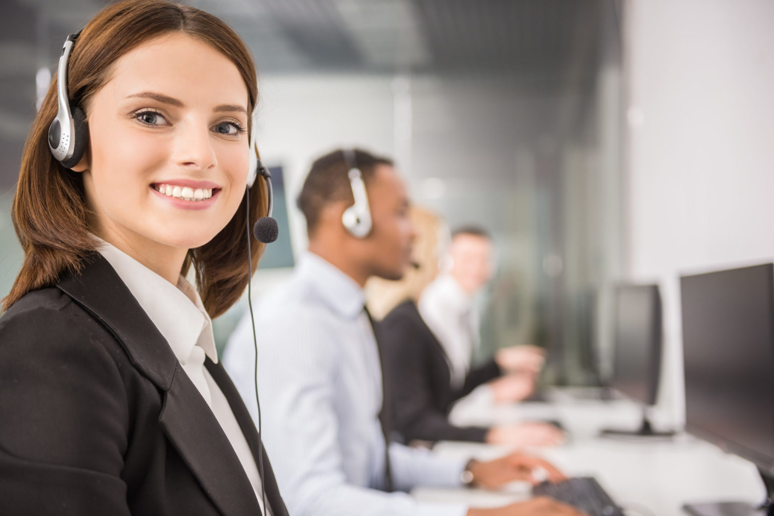a woman wearing headphones